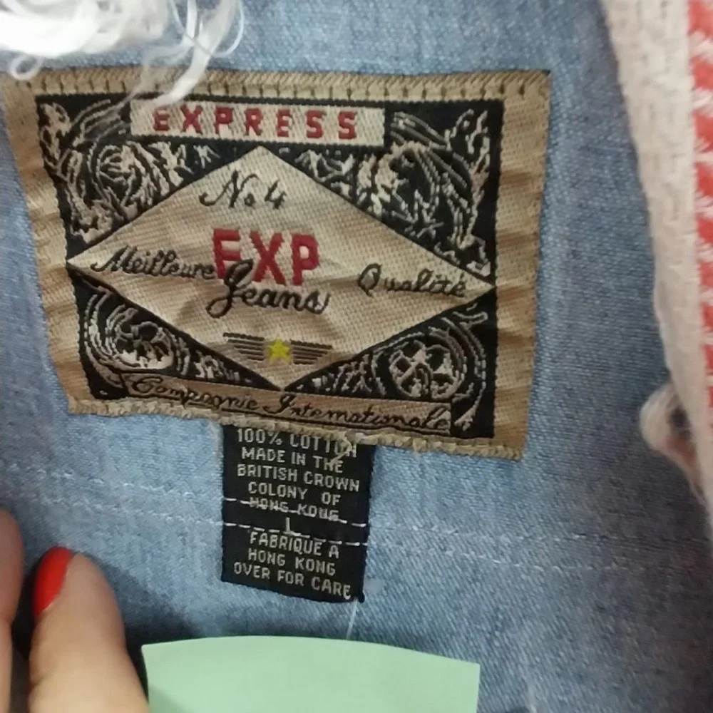 2764 Size XL Express Jeans Upcycled Jean Tunic - Picture 7 of 8